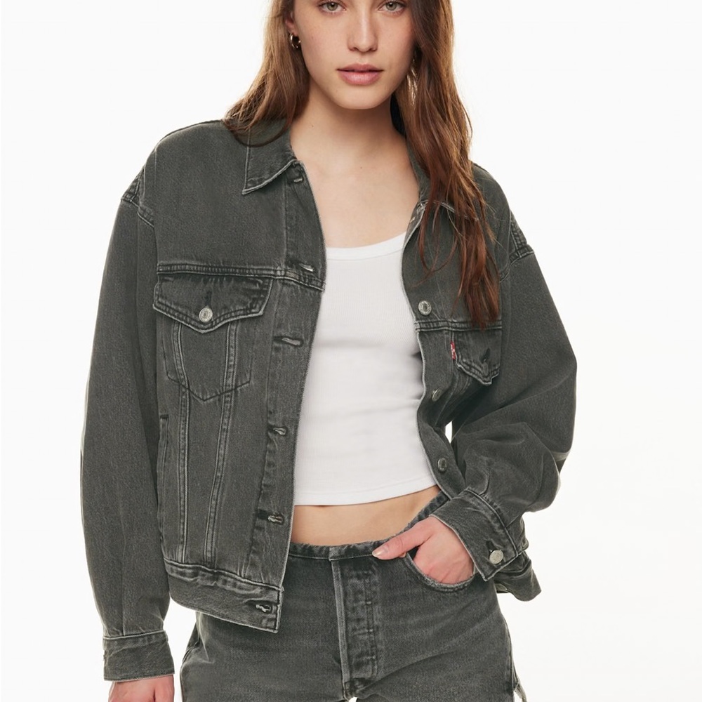 Levi’s Washed Black Denim Jacket - Women's 90s Trucker Jacket